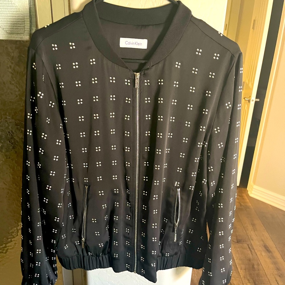 Calvin Klein black studded jacket